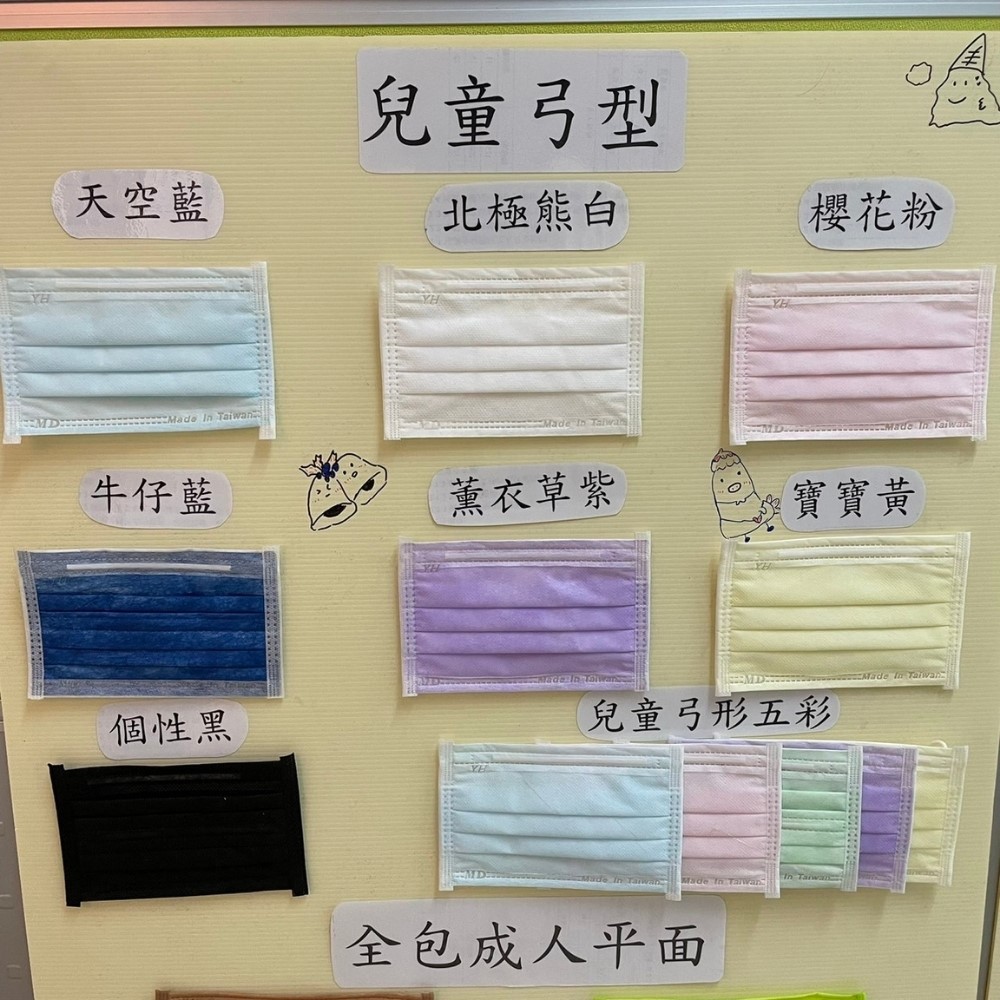 台灣製巽風堂3D平面兒童醫療用口罩-50入